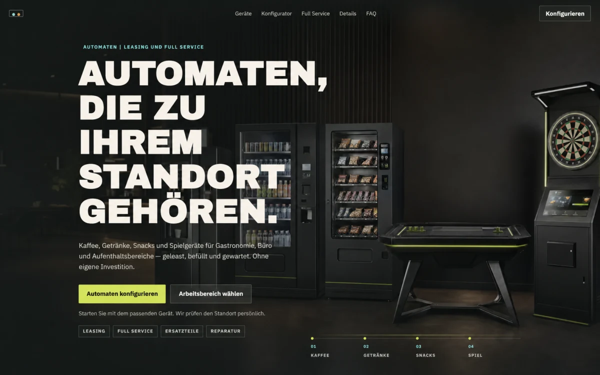 Anonymisierte Vorschau eines laufenden B2B-Projekts