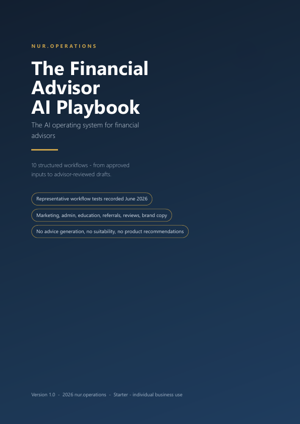 Financial advisor playbook cover