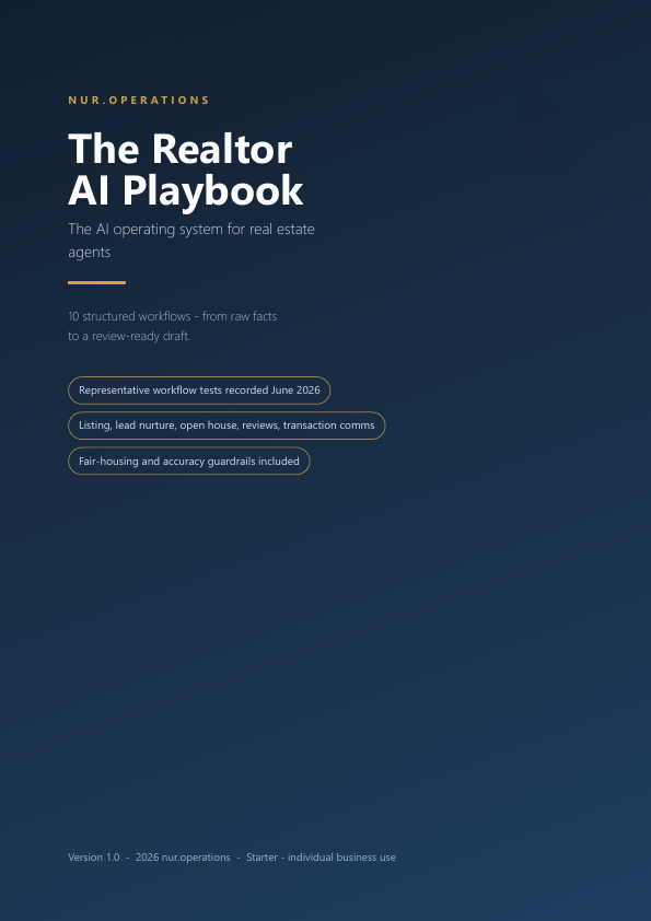 Realtor playbook cover